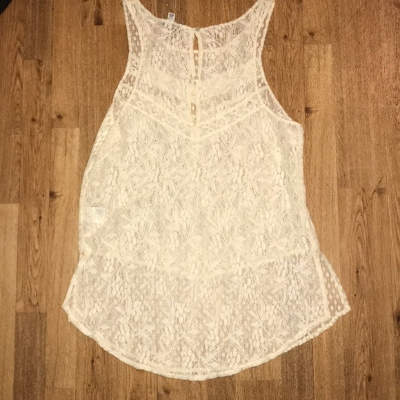 - American Eagle Shirt / Top Cream White Size M - Picture 4 of 4